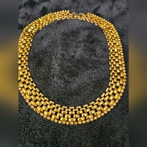 Vintage "Panther" Necklace Gold Filled/Rhinestones-unsigned